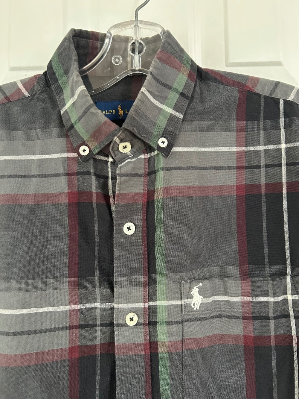 Polo Ralph Lauren Men’s Large Classic Fit Plaid Button Down Shirt Long Sleeve Gr